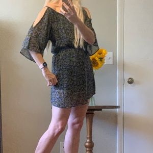 Urban outfitters floral shoulder dress